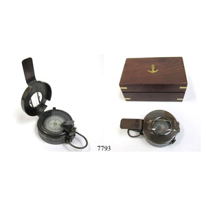 Brújula de latón antiguo en brújula cuadrada Brújula de latón antiguo brújula decorativa de barco de latón hecha a mano - Product Image 6