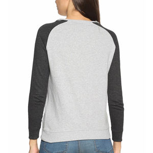 Top qualité femmes gris mélange et noir couleur bloqué sweat sweat femmes Vintage sweat surdimensionné personnaliser chemises - Product Image 3