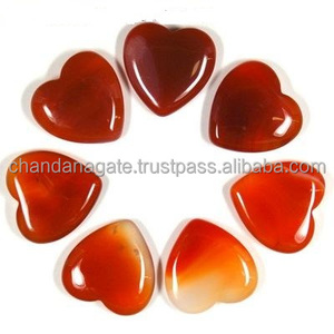 Stone Heart หินโมราสีแดง,หินปาล์มหัวใจแกะสลักหินปาล์มหัวใจและจี้ผู้ค้าส่ง - Product Image 3