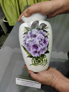 Urna de aluminio pintada a mano para cementerio o entierro para suministros funerarios de cremación - Product Image 4