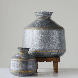 Florero de Venta caliente para el hogar, jardín, restaurante, jardinera, soporte decorativo, acabado galvanizado, florero de flores de hierro de Metal - Product Image 5