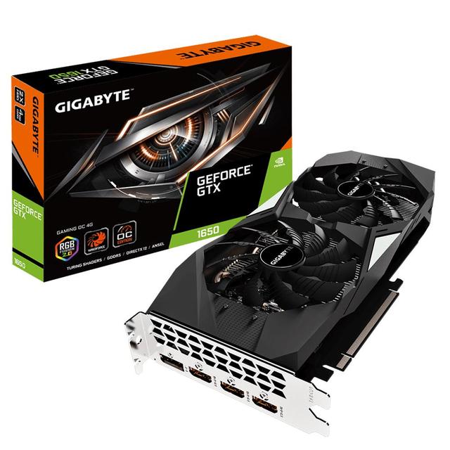 Used GIGABYTE GeForce GTX 1650 GAMING OC 4G Graphics Card with 4GB GDDR5 128bit Memory Interface