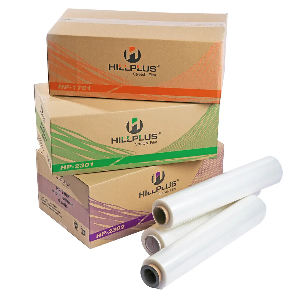 Trasparente Film Estensibile Hillplus HP Serie A Mano Rotolo di 20mic | 250 millimetri/300 millimetri/450 millimetri/500mm