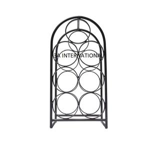 Estante para botellas de vino montado en la pared, accesorios para Bar, estante hecho a mano, estante de Metal con acabado antiguo de pared en calidad sostenible - Product Image 5