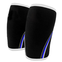 Paires de genouillères fines en néoprène de 7 mm, protection professionnelle, respirantes, à compression réglable, pour haltérophilie et musculation