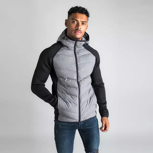 Chaqueta acolchada amarilla personalizable para hombre adulto, ropa de moda con cuello levantado y cremallera para otoño, diseño de punto de talla grande - Product Image 6