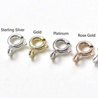 5mm 6mm 7mm 8mm Fermoirs à ressort en argent sterling 925 avec anneaux de saut Fermoir rond en ligne Résultats de bijoux en gros Fournisseur d'usine