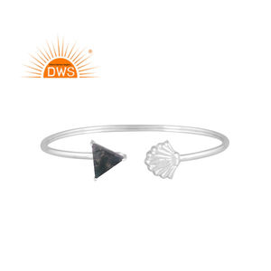 กำไลข้อมืออัญมณีมอสอาเกตเงินแท้คุณภาพดี925เป็นของขวัญสำหรับผู้หญิง - Product Image 1