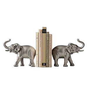 Punta de libro decorativa, diseño de elefante plateado, Metal, a precio de fábrica - Product Image 1