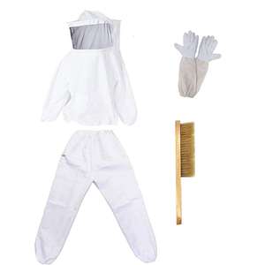 ACTIVE SAFETY Anti-cut Cotton/Polyester Coverall Hooded Beekeeping <b>Suit</b> with Customizable Color & Logo for Beekeepers - Product Image 2