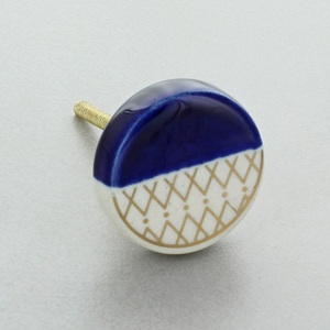 Perillas de cerámica redondas florales pintadas a mano Vintage surtidas para gabinetes de cocina tocador dormitorio Exterior Hoteles - Product Image 4