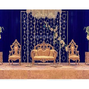 Marvelous Wedding Reception Stage Candle Backdrop Royal Reception Stage Decor Candle Walls Modern Style Wedding Candle Backdrop - Product Image 1