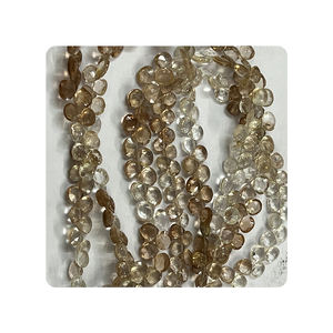 Premium Pink Imperial Topacio facetado en forma de corazón 5-5,5mm 8 pulgadas Cuentas de piedra semipreciosa para la fabricación de joyas - Product Image 3