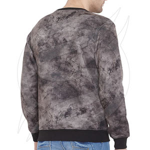 <b>Black</b> Printed <b>Sweatshirt</b> Casual Wear Round Long Sleeves Men's <b>Sweatshirt</b> Basics Cotton Blended Customized Logo Men's <b>Sweatshirt</b> - Product Image 4