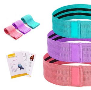 Conjunto de accesorios para ejercicio físico, cinturón de yoga elástico de algodón de alta resistencia, juego de bandas de resistencia circulares de cadera - Product Image 3