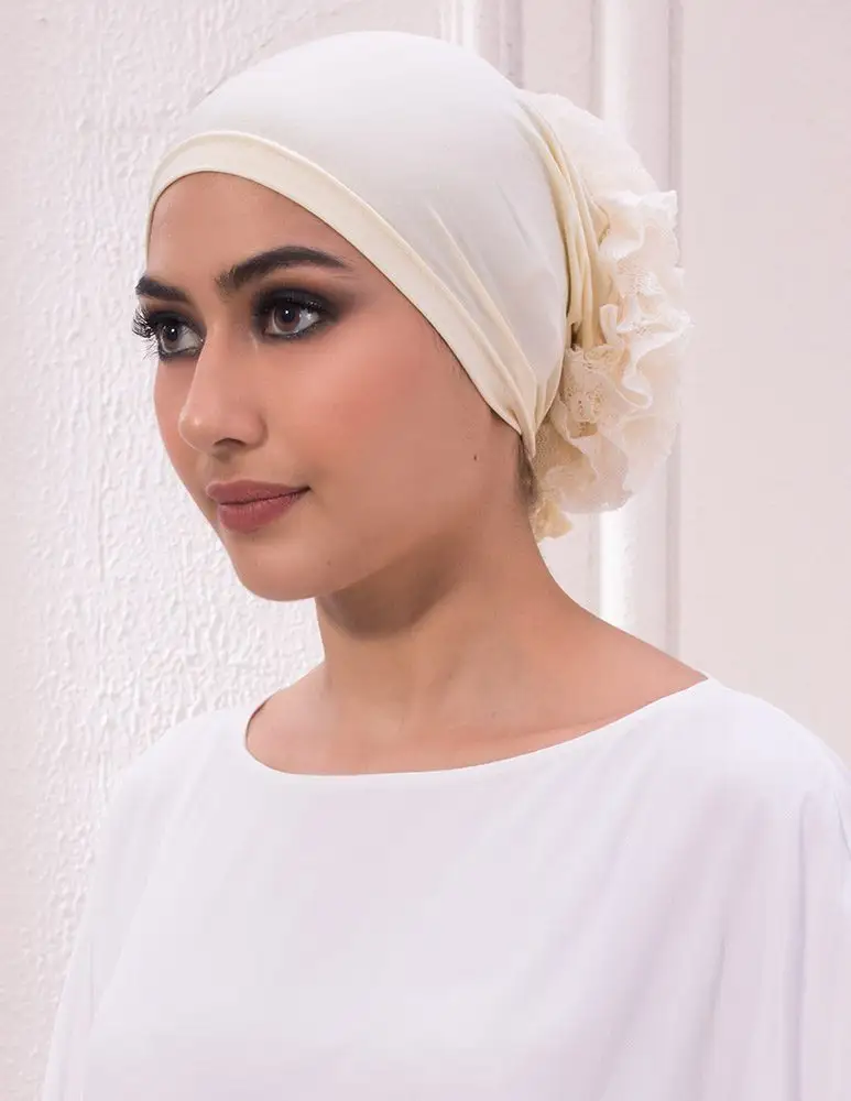Scrunchies Topi Mewah untuk Jilbab Wanita, Aksesori Membuat Rambut Indah Ikat untuk Pakaian Hijab