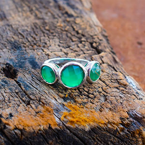 Anillo de GEMA de ónix verde Natural, Plata de Ley 925, hecho a mano, joyería de piedras preciosas verdes para proveedores al por mayor - Product Image 2