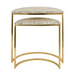 Modern Half Moon Simple Metal Marble <b>Side</b> <b>Table</b> Contemporary Home Furniture for Living Room & Bedroom Elegant Coffee <b>Sofa</b> <b>Tables</b> - Product Image 4