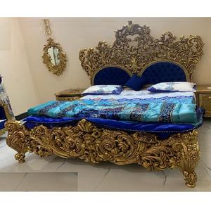 ชุดห้องนอนแกะสลักด้วยมือโบราณหนัก เตียงและห้องนอนแกะสลักแบบยุโรปหนัก ชุดเฟอร์นิเจอร์ห้องนอนราชอาณาจักรออกแบบรอยัล - Product Image 1