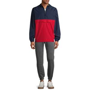 Pull coupe-vent unisexe pour l'hiver Fermeture à demi-zip Doublure en maille résistante à l'eau Coupe décontractée 2 poches avant XL - Product Image 3