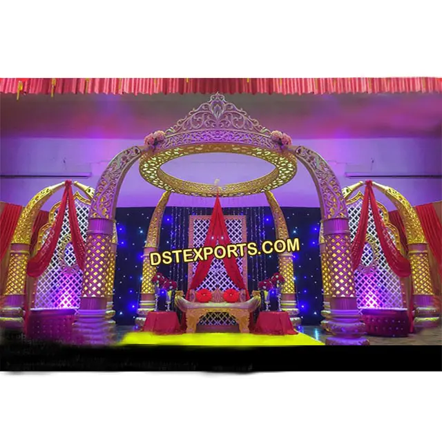 Sri lankan Hochzeit Elefant Tusk Mandap Malaysia Maharaja Hochzeit Elefant Krone Mandap Luxus Hochzeit Elefant Säulen Mandap