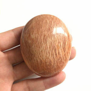 Piedra lunar de melocotón, piedra preciosa Natural de ágata, mascota de estilo Feng Shui para curación, meditación, Reiki, cristal, piedra semipreciosa artesanal - Product Image 1