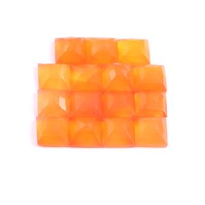 หินคาร์เนเลียนเหลี่ยมเหลี่ยมเพชรพลอยทรงหลวมขนาด6X6มม.,หินเจียร์จากธรรมชาติ - Product Image 2