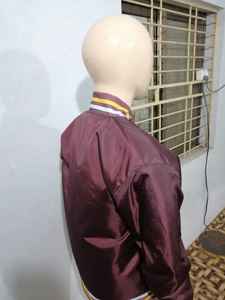 แจ็กเก็ตเบสบอลไซส์ XL ของผู้ชายผ้าซาตินโพลีเอสเตอร์และเดนิมผ้าฝ้ายระบายอากาศบอมเบอร์แจ็คเก็ตมีลวดลายออกแบบได้ตามต้องการ - Product Image 2