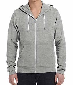 BELLA + TOILE Unisexe À Manches Longues Éponge Polaire Pull DTM Poches À Capuche BC3729 Hoodies Zipper Veste Sweat - Product Image 3