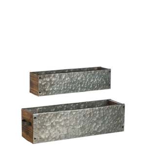 Macetero de METAL para el hogar y el jardín, macetero de flores galvanizado - Product Image 3