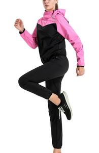 Coupe-vent Survêtement Ensemble OEM Polyester Fermeture À Glissière Pleine Veste De Pluie Femmes À Capuche Extérieure Imperméable Coupe-Vent Personnalisé En Gros - Product Image 2