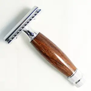 Professional 11cm Metal Beard Shave Razor with Micro Comb Safety Razor Double Edge