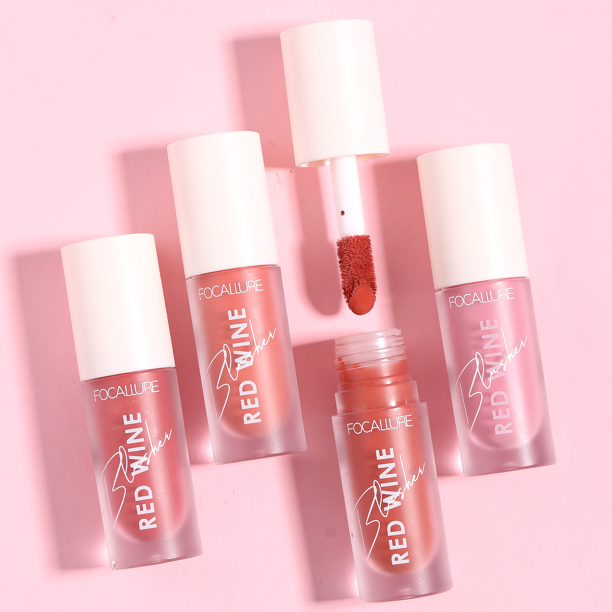 Стойкие гладкие сильно пигментированные румяна FOCALLURE FA89, цветные щеки