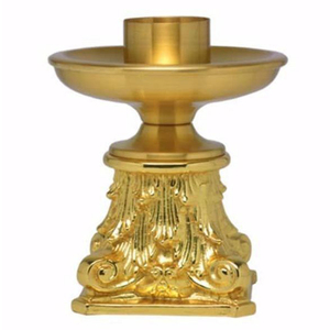 Gold Plated Embossed Church Supplier <b>Candle</b> <b>Stick</b> Holder Handmade Top Selling and High Quality - Product Image 1