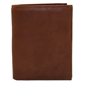 <b>Men's</b> Travel Short Vertical <b>Trifold</b> <b>Wallet</b> Custom Logo RFID Blocking Genuine Cowhide PU Leather Open Closure Polyester - Product Image 4
