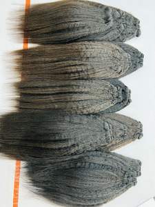 Extensiones de cabello virgen Remy indio recto rizado Natural de alta calidad 100%, trama única, suave y sedoso con cutículas alineadas - Product Image 6