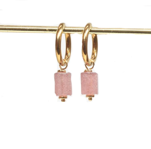 Prehnite Gemstone <b>Hoop</b> Earring 925 Sterling <b>Silver</b> Gold Plated Earring for Mothers Day to Gift - Product Image 4