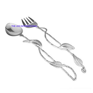 Juego de cubiertos plateados para restaurante, Cucharas, tenedores y cuchillos, cubiertos de acero inoxidable - Product Image 1