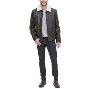 Manteau en cuir noir pour hommes, veste en cuir véritable pour moto, soins de qualité supérieure, fabrication sur mesure, vente en gros, nouvelle collection 2023 - Product Image 6