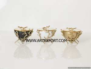 Tazón de Vajilla de Gran Tamaño, Diseño de Coral en Color Dorado, con Recubrimiento Dorado, Aspecto Brillante de Alta Calidad, Tazón para Servir en la Mesa - Product Image 5