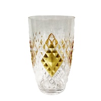 Taiwan 15oz Gold Farbe Kunststoff Acryl Personal isiertes Glas für Wein