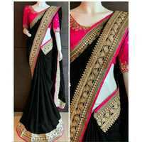 Blusa de Sari de Rayón con Bordado Pesado, Prenda India para Mujer, para Fiestas y Bodas, Precio Bajo al por Mayor, Étnica