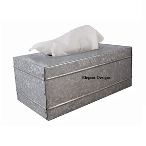 High Quality <b>Hammered</b> Finished Metal Tissue Box Cover Handmade Napkin <b>Holder</b> Manufactured Direct Wholesale Fancy Carton Packing - Product Image 4