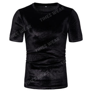 Camisetas de manga corta de terciopelo para hombre, Jersey informal ajustado de alta calidad, Tops de terciopelo - Product Image 4