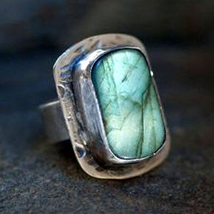 Modern Design Handmade 925 Sterling Silver Gemstone <b>Ring</b> Natural <b>Labradorite</b> Classic Certified IGI for Wedding Factory Wholesale - Product Image 1