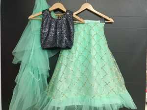 Lehenga choli-Blusa tradicional de diseñador para niñas, blusa masculina de estilo indio con costura completa, venta al por mayor - Product Image 6