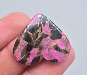 Arizona Turquoise <b>Heart</b> Cabochon Wholesale Turquoise <b>Heart</b> <b>Shape</b> Gemstone Tourmaline With Mohave Copper Turquoise Loose Gemstone - Product Image 3