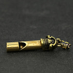 CA004 Retro reines Kupfer Messing Outdoor Schiedsrichter Pfeife Anhänger wilde Überlebens pfeife - Product Image 6