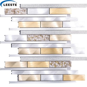 Nuovo tipo di vendita bene in alluminio oro argento di alluminio di <span class=keywords><strong>rame</strong></span> mosaico di piastrelle in acciaio - Product Image 2