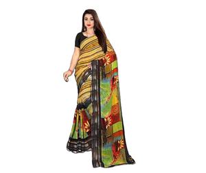 Moda y tendencia Ropa formal Seda Impreso Saree con pieza de blusa Señoras indias Ropa de mujer Precio bajo Surat al por mayor. Prenda - Product Image 1